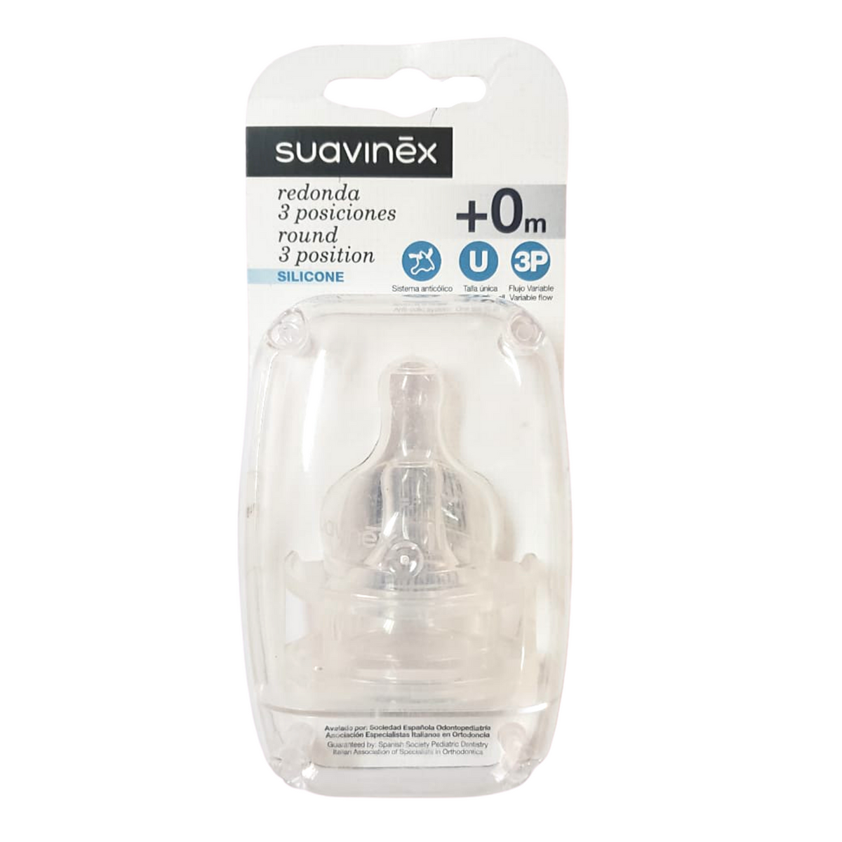 Suavinex Biberon Premium T. Redonda 3 Posiciones Silicona 360 Ml +0 M