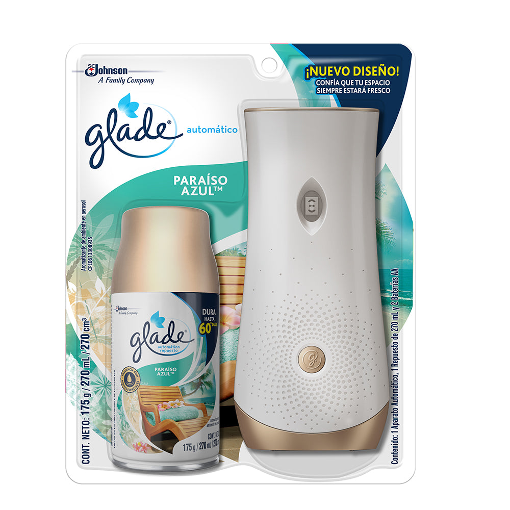 Glade Automático Paraíso Azul 3 en 1 - 175g