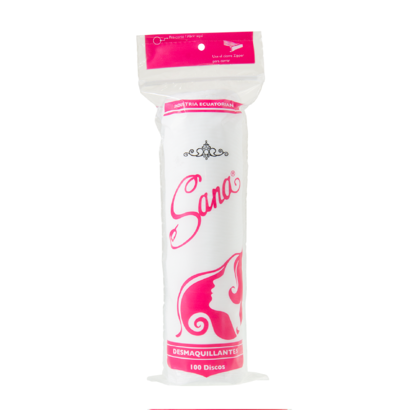 Discos desmaquillantes de Algodón Sana 100 und