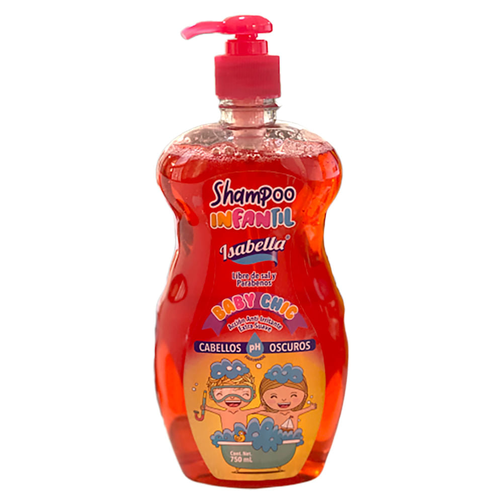 Shampoo Infantil Cabellos Oscuros Isabella 750 ml