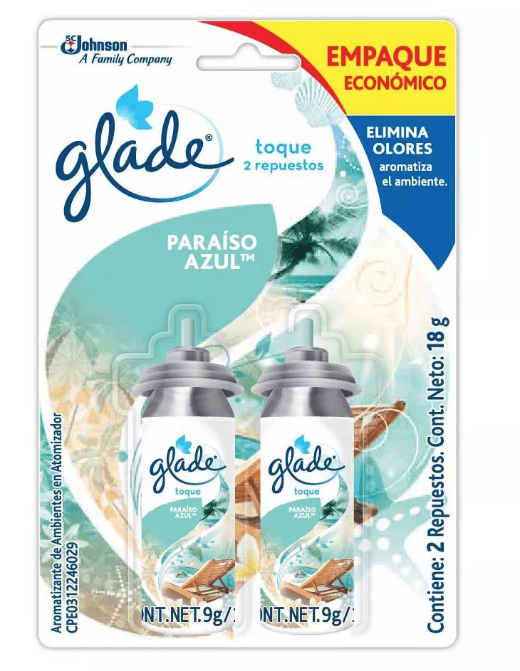 Glade Toque repuesto Paraíso Azul x2 - 18g