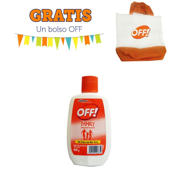 OFF FAMILY Repelente de Insectos Crema con Aloe vera - 60g