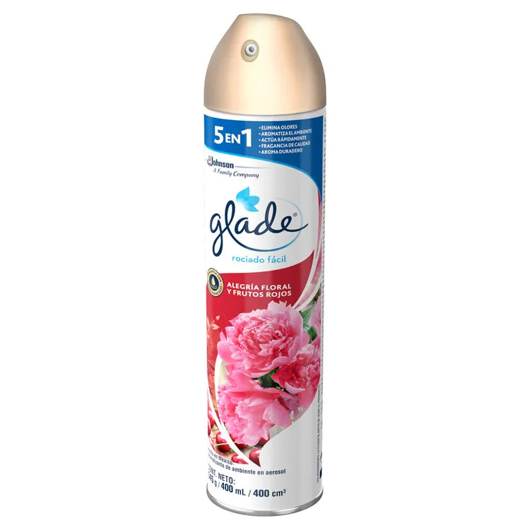 Glade Spray Alegría Floral y Frutos Rojos- 400ml