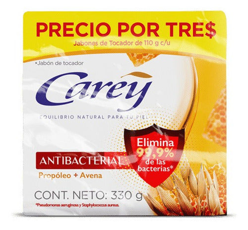 Jabón Carey Antibacterial x3 330gr