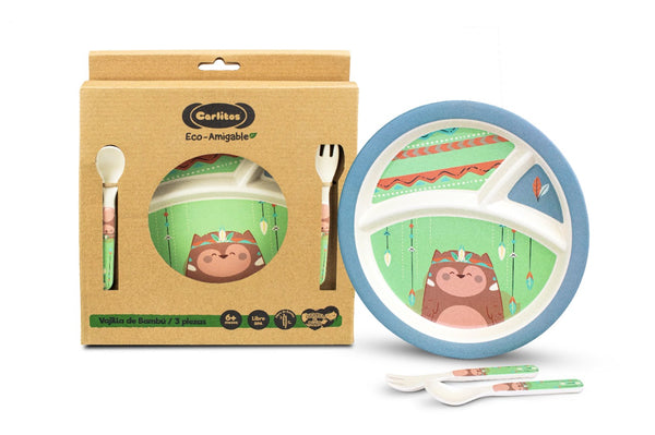 Vajilla de Bambú 3 piezas +6m