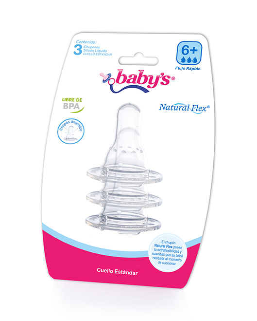 Chupón anticólico Baby´s flujo rápido - 3 und