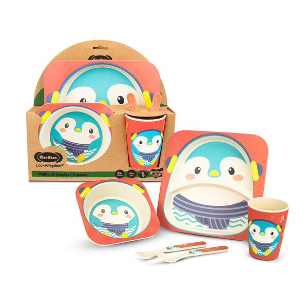 Vajilla de Bambú 5 piezas +6m